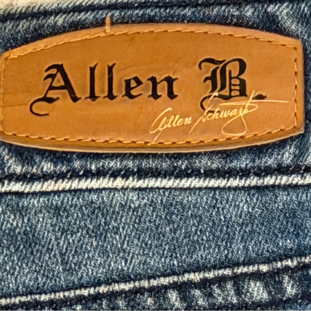 Allen B rhinestone pocket jeans size 15 Y2K glam denim - Picture 10 of 13